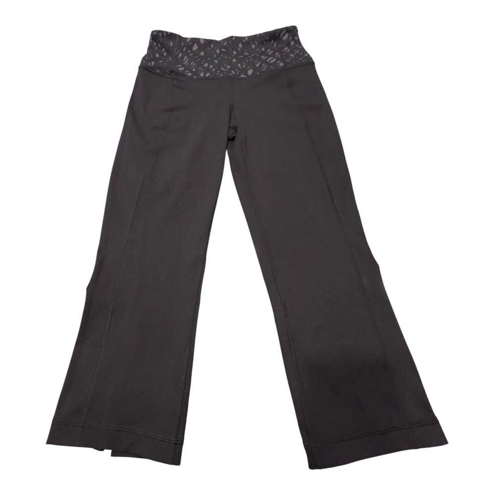 Lululemon Gather & Crow Crop Ii High Rise Shine Dot Black Leggings Size 2